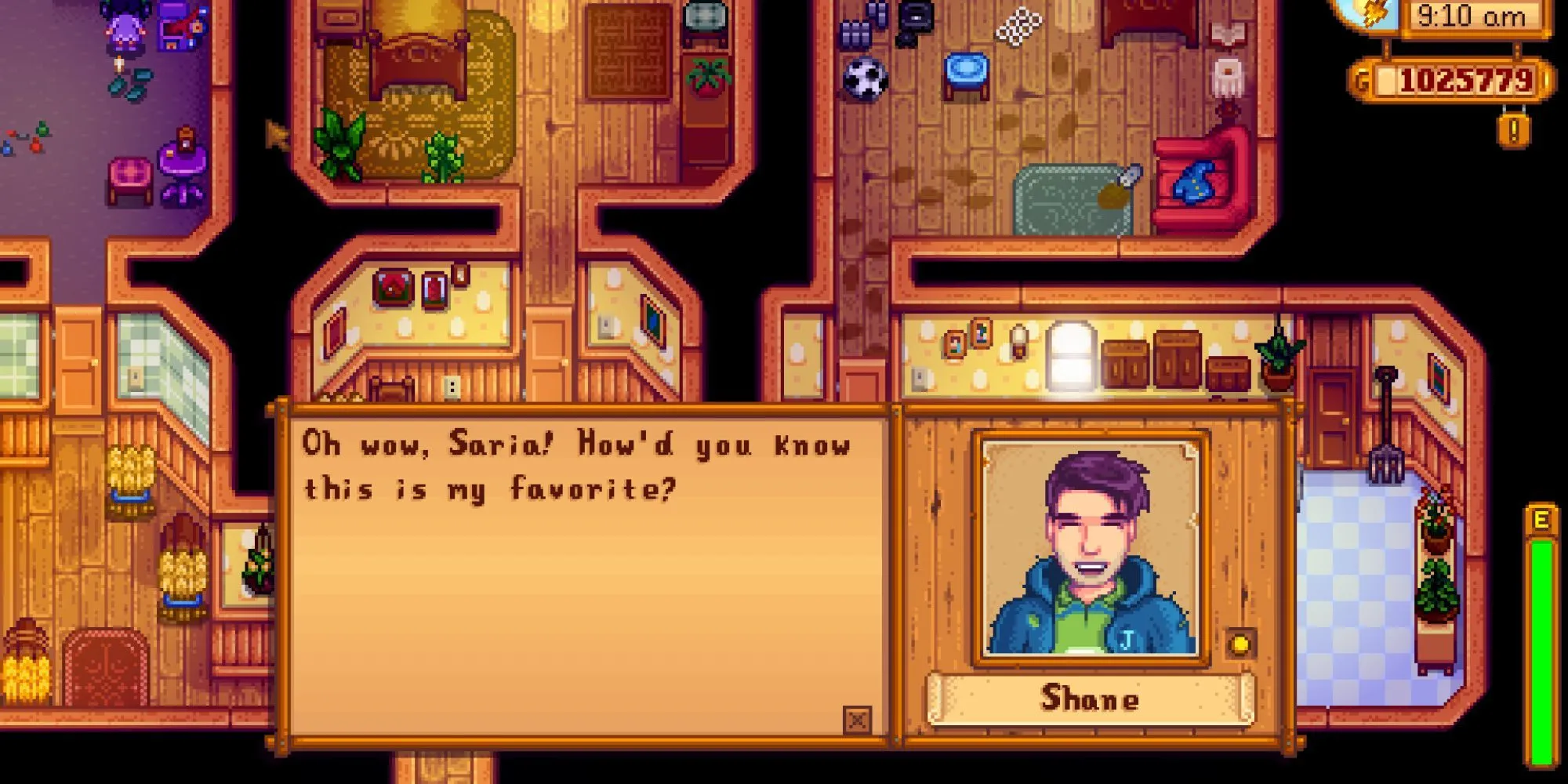 Người chơi tặng Shane một món quà trong Stardew Valley