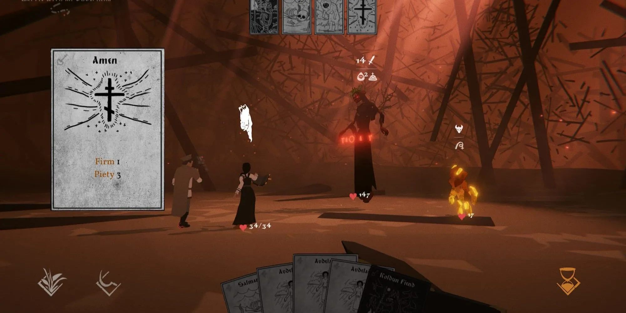 Nhân vật chính Vasilisa đối đầu với một thực thể hắc ám trong thế giới game Black Book