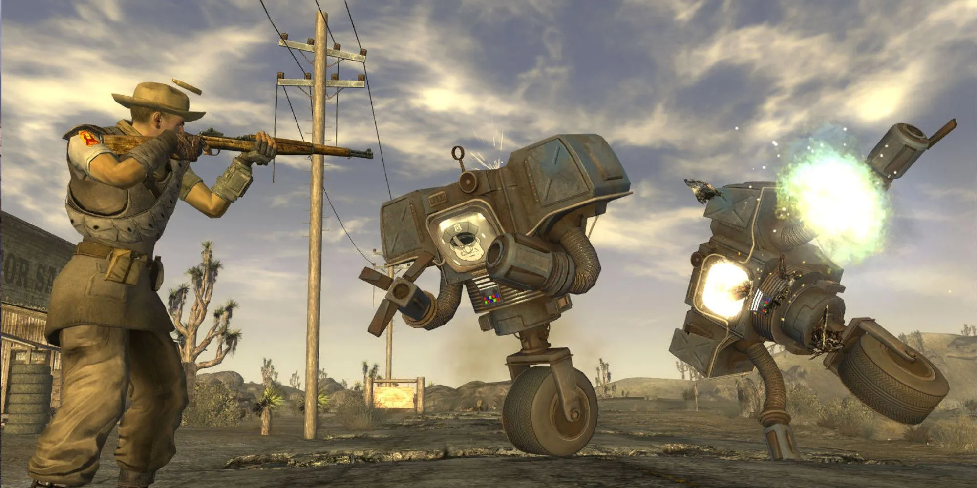 Nhân vật Fallout New Vegas đối mặt hiểm nguy trong thế giới hậu tận thế Mojave