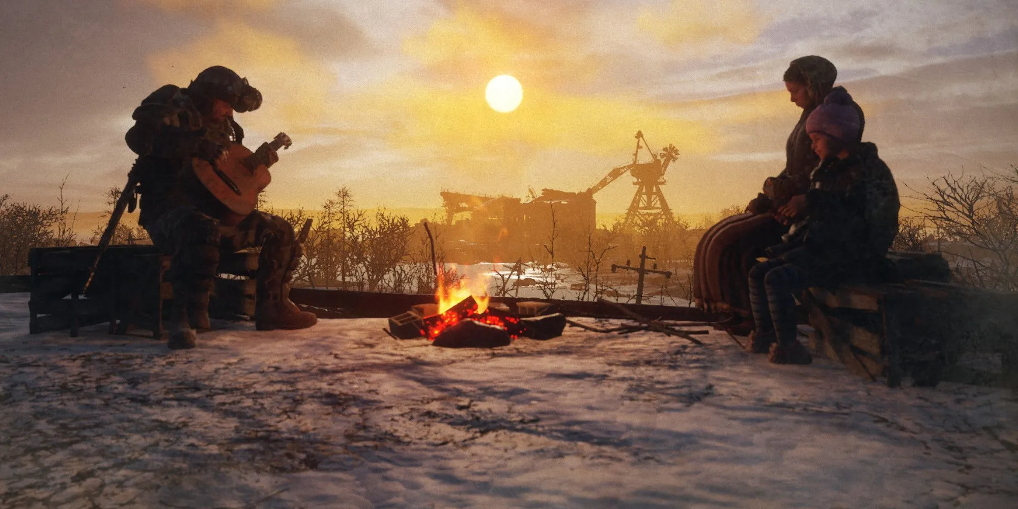 Nhân vật Stepan trên chiếc thuyền ở vùng Volga trong Metro Exodus