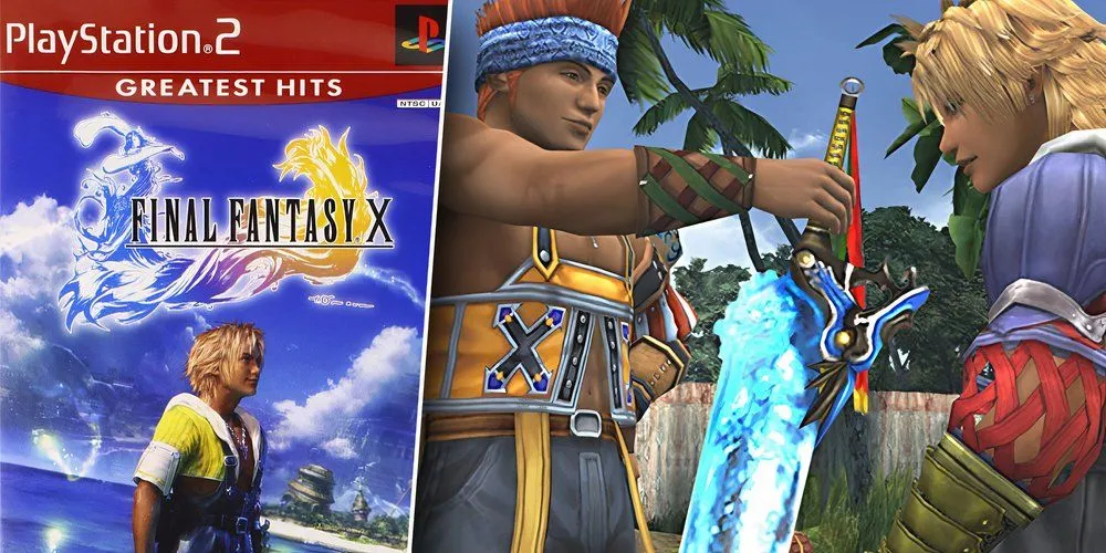 Nhân vật Tidus và Yuna trong Final Fantasy X, một tựa game PS2 kinh điển