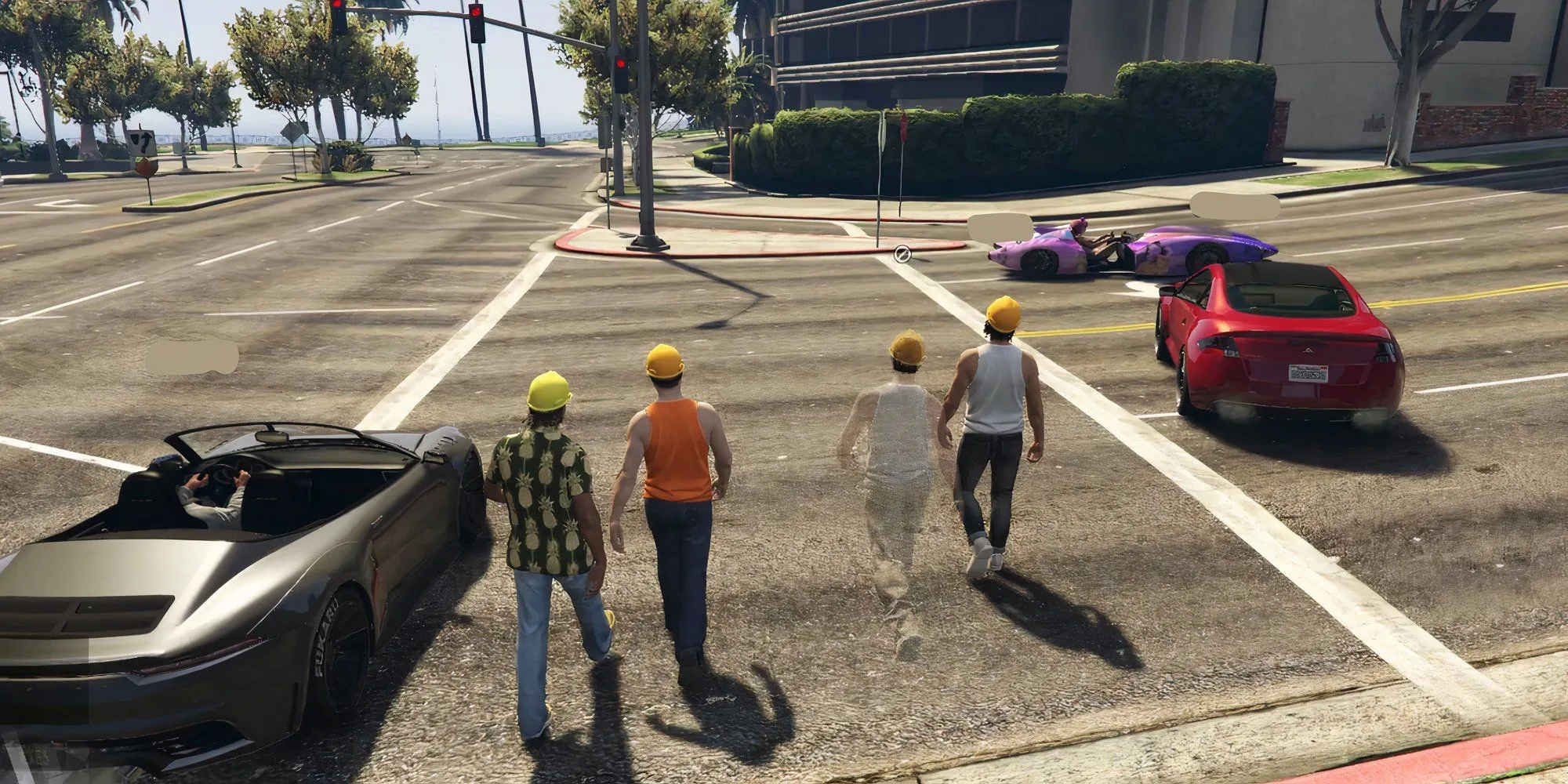 Những chiếc xe bảo vệ người biểu tình trong GTA V Online.
