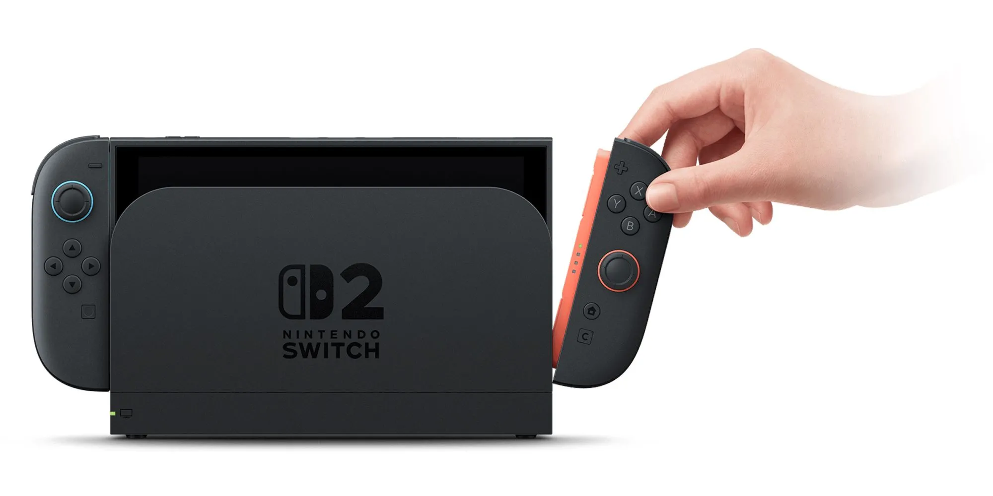 Nintendo Switch 2 kết nối với dock và Joy-Con trái tách rời