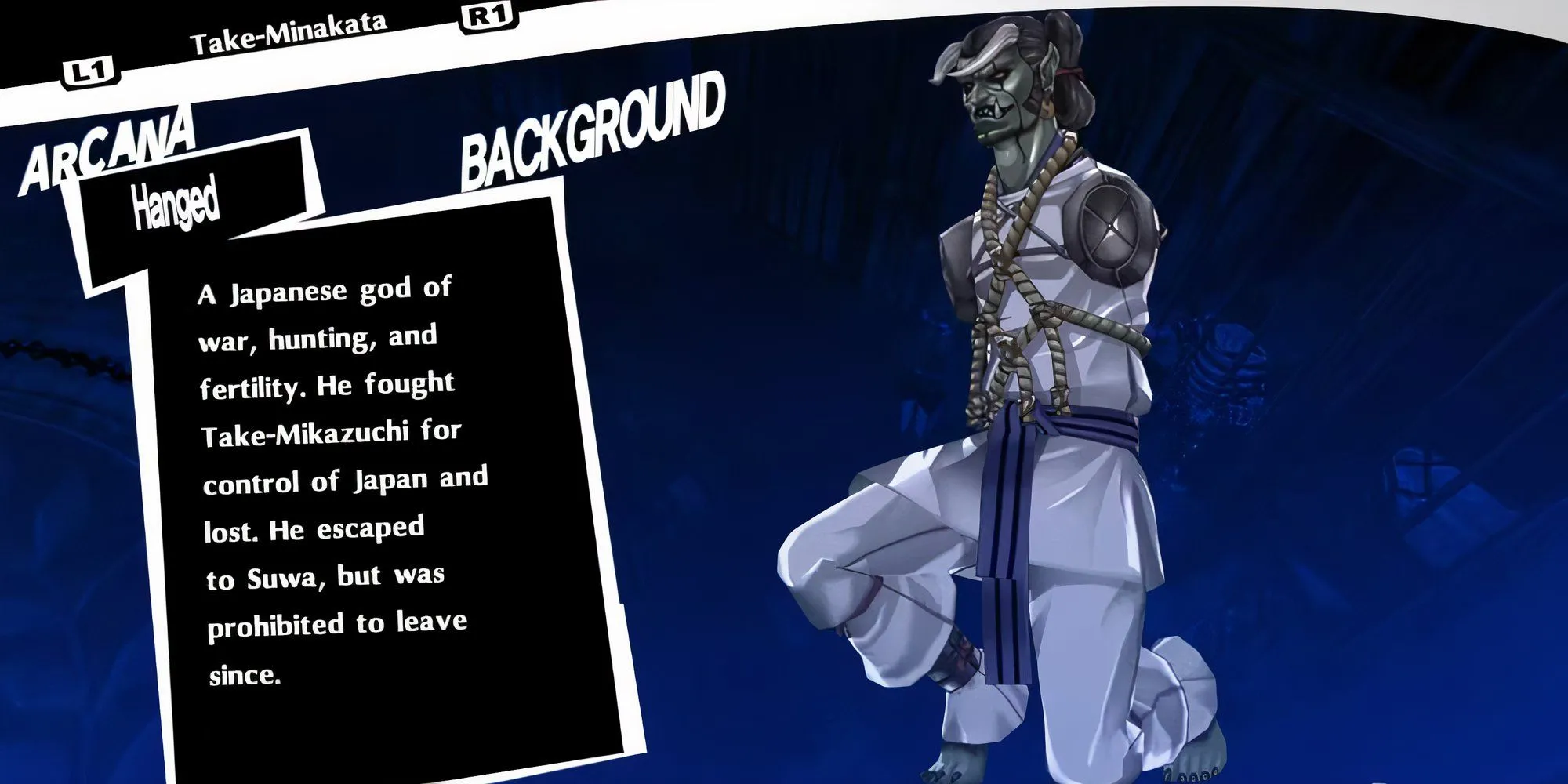Persona 5 Hanged Man Persona Take-Minakata
