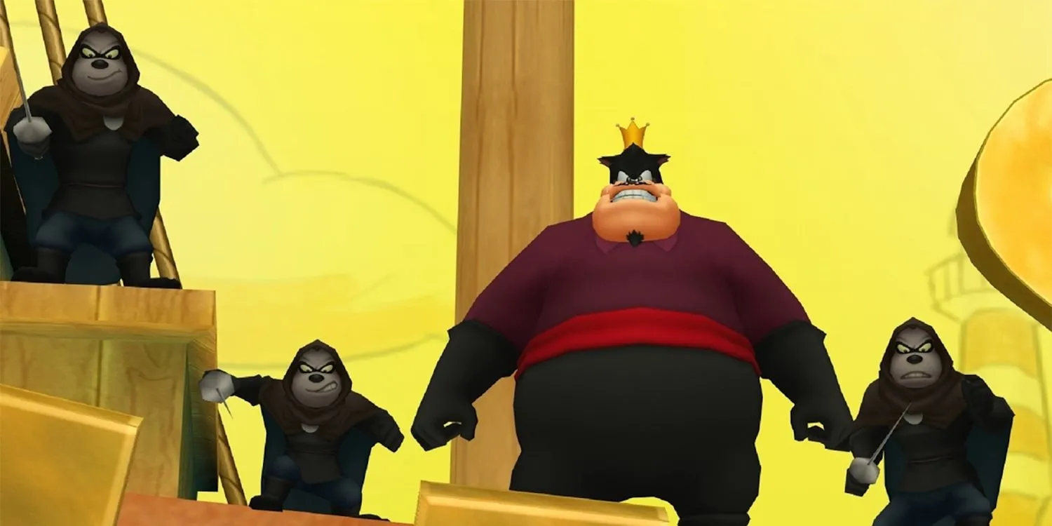 Pete và bè lũ Beagle Boys trong Country of the Musketeers - Kingdom Hearts Dream Drop Distance