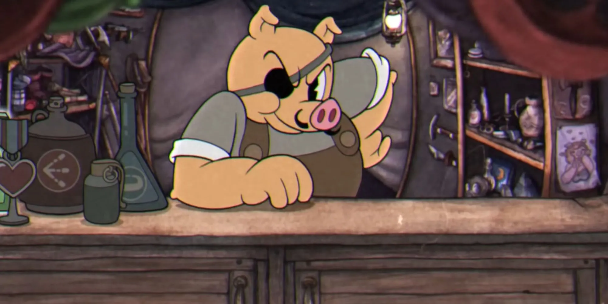 Porkrind chủ tiệm tạp hóa hữu ích trong Cuphead