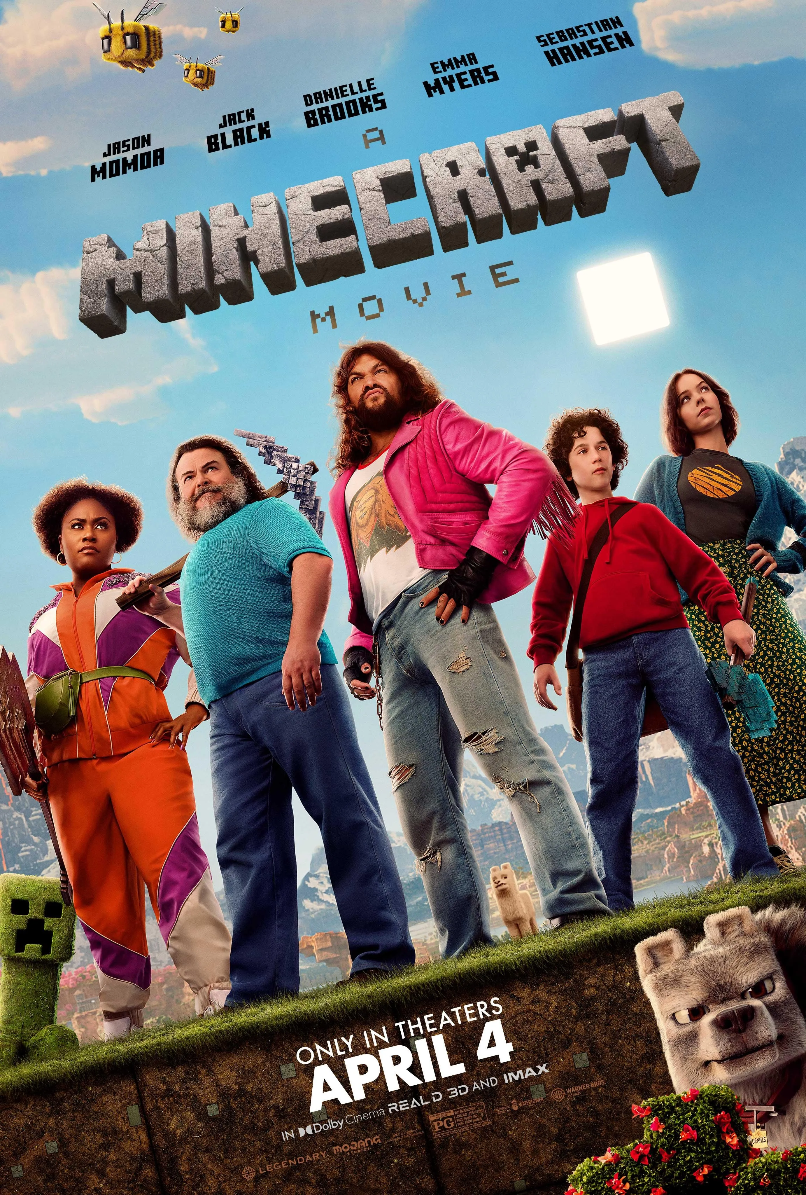 Poster chính thức cập nhật của phim A Minecraft Movie 2025