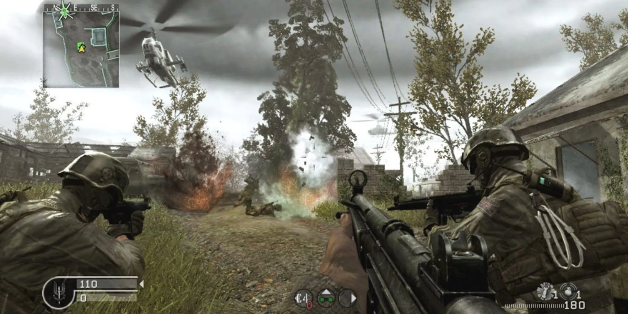 Poster chính thức của Call of Duty 4: Modern Warfare với hình ảnh người lính đặc nhiệm