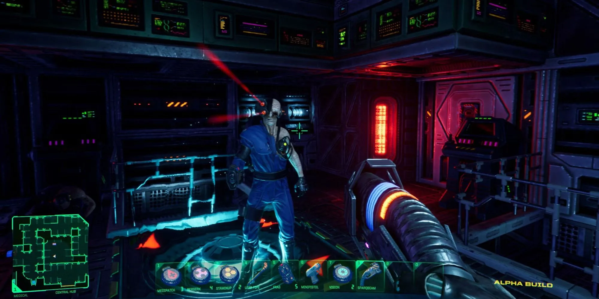 Poster quảng cáo cho bản làm lại System Shock 2023