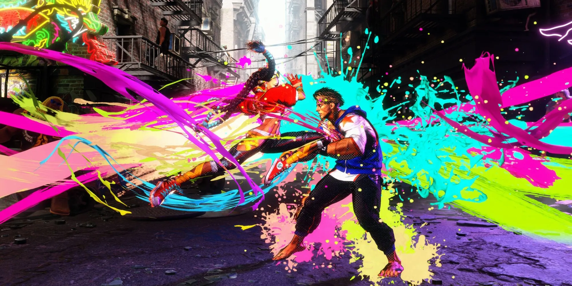 Ryu và Luke đối đầu trong Street Fighter 6