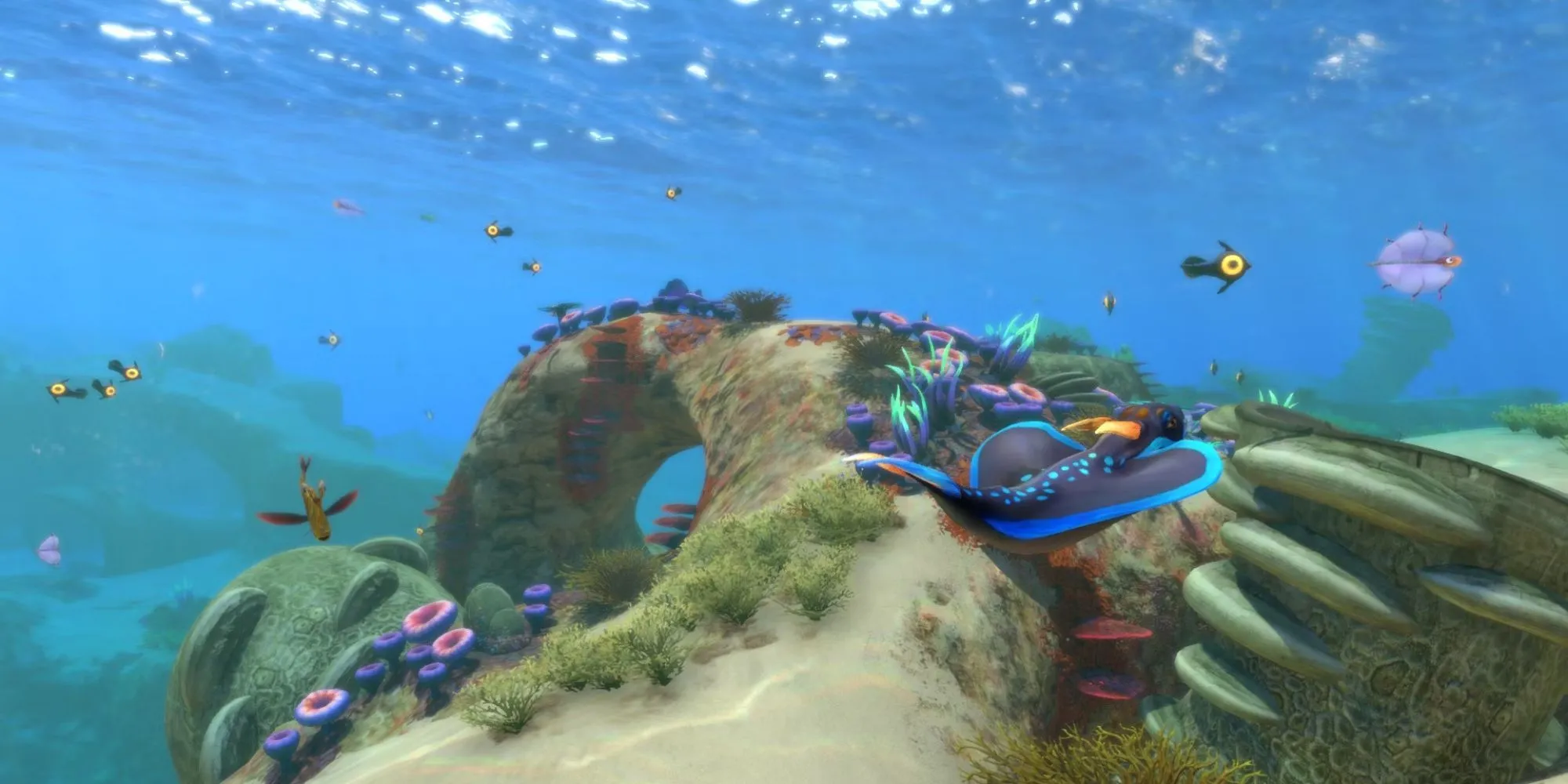San hô rực rỡ và sinh vật biển kỳ ảo dưới lòng đại dương của Subnautica