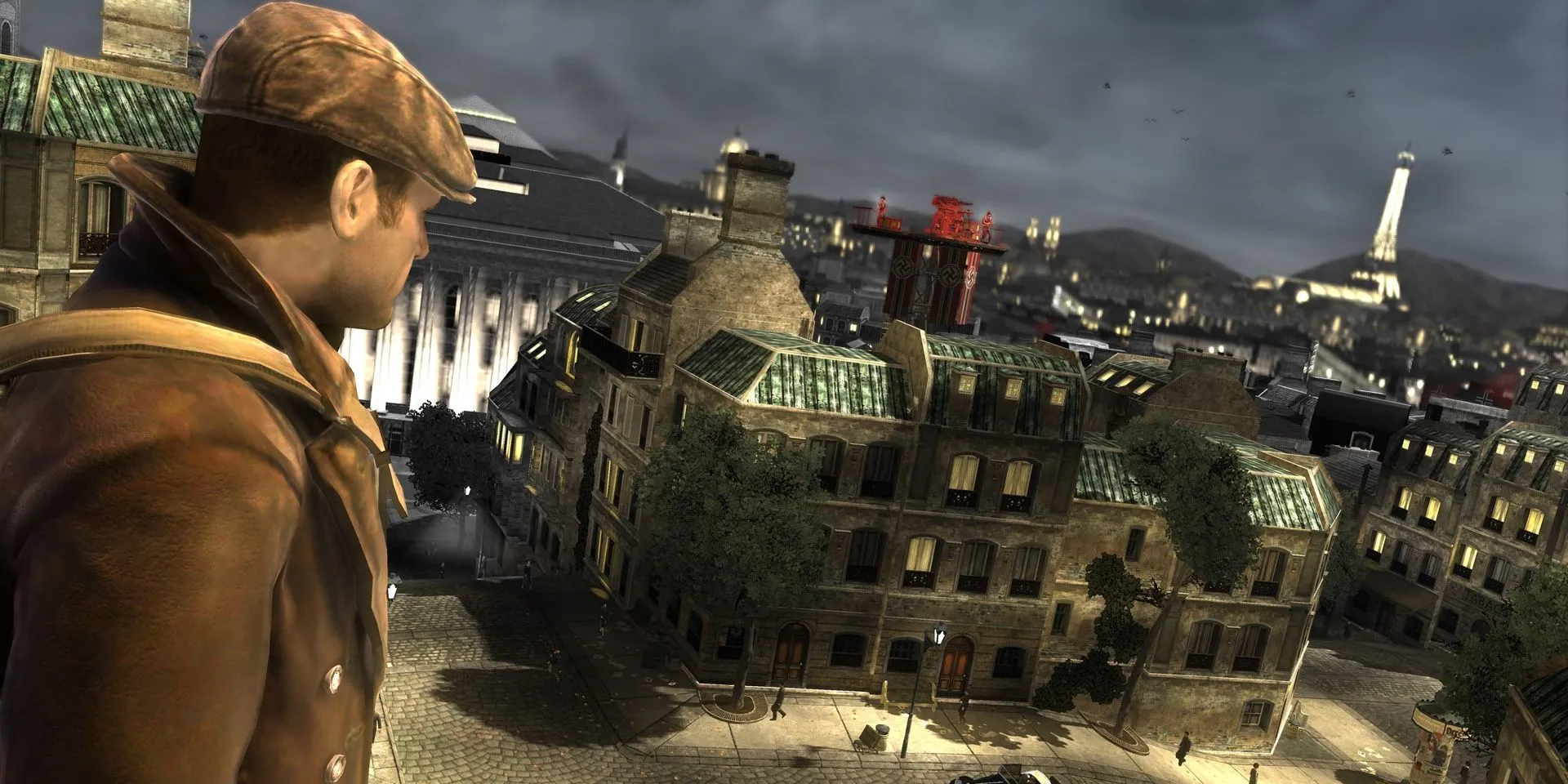 Sean ngắm nhìn Paris bị chiếm đóng trong The Saboteur