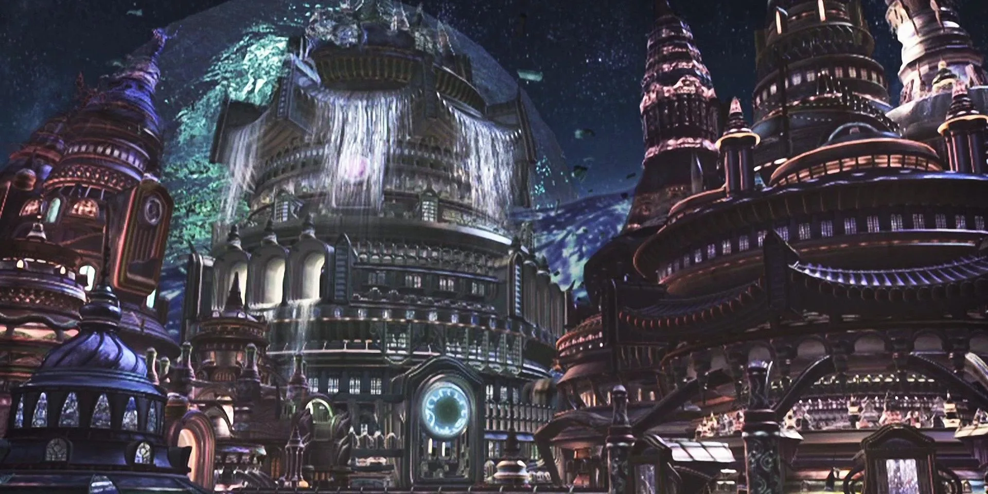 Tidus nhìn về Dream Zanarkand trong đoạn mở đầu Final Fantasy X
