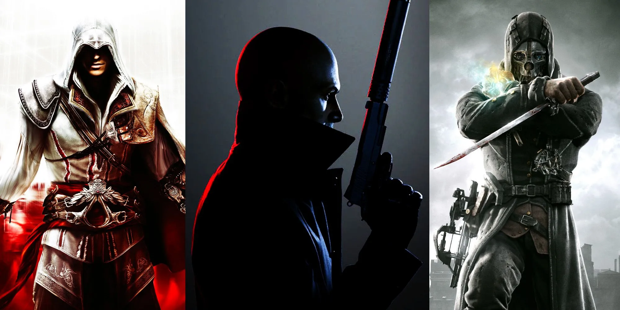 Tổng hợp hình ảnh từ các tựa game Assassin's Creed hay nhất, thể hiện sự đa dạng của dòng game sát thủ này
