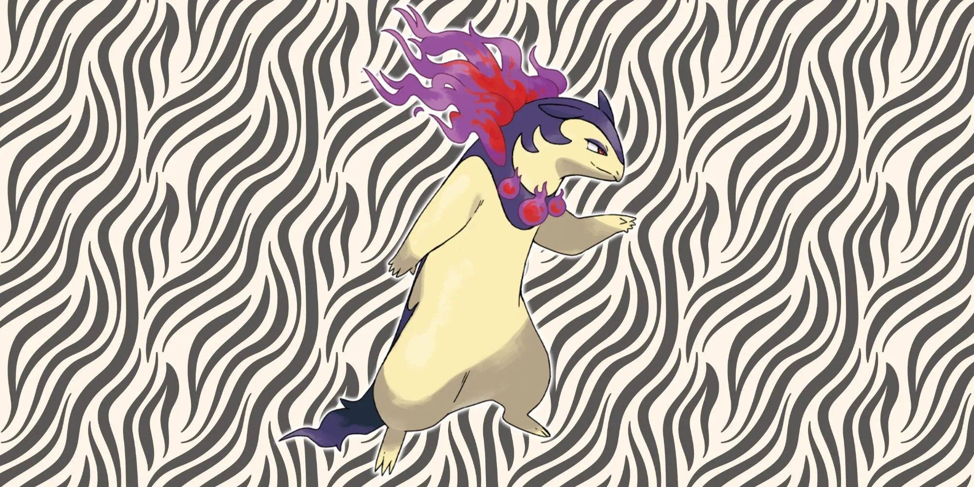 Typhlosion dạng Hisui với ngọn lửa ma mị, hệ Lửa và Ma trong Pokémon Legends Arceus