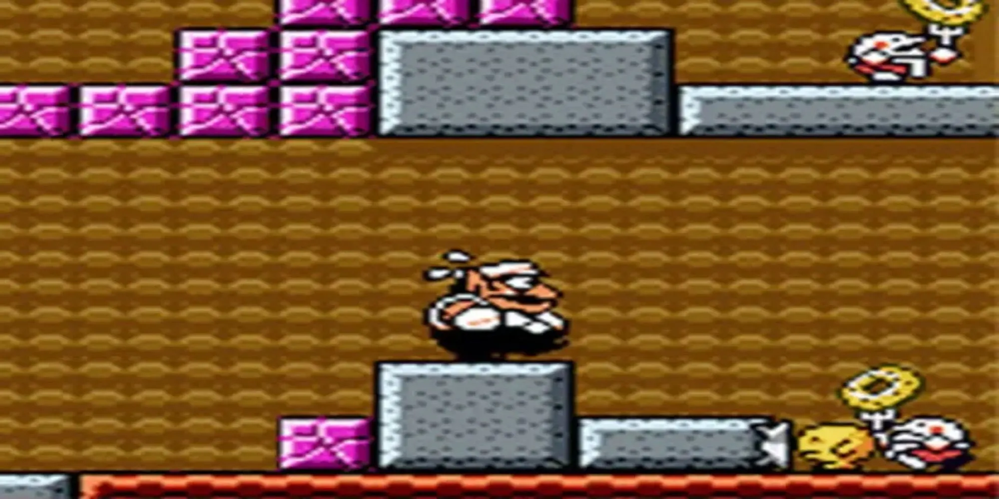 Wario Land 3 screenshot - Wario trong môi trường game platformer