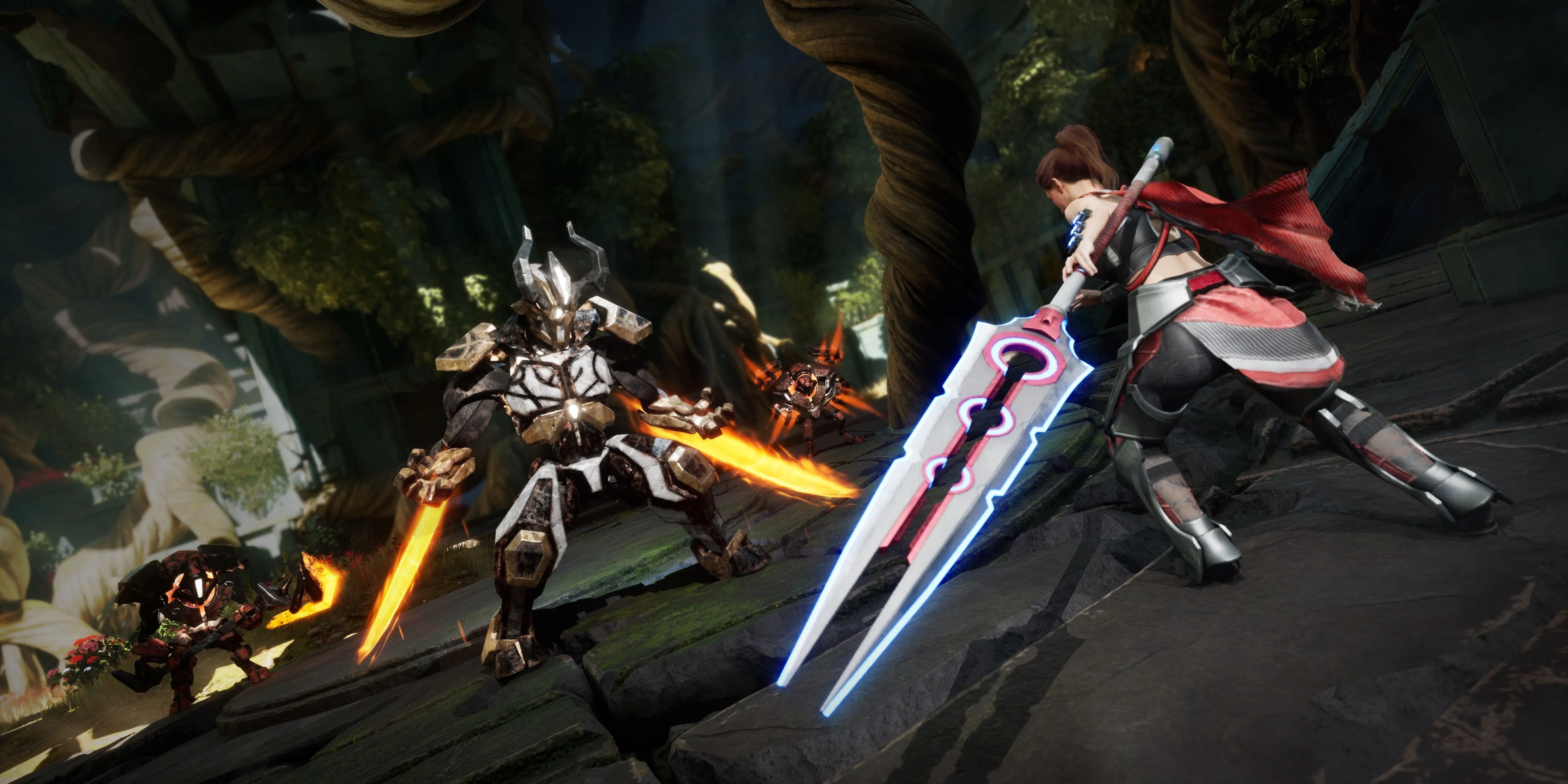 Ảnh chụp màn hình gameplay Empyreal, người chơi đang chiến đấu với kẻ thù, minh họa lối chơi hành động nhập vai.