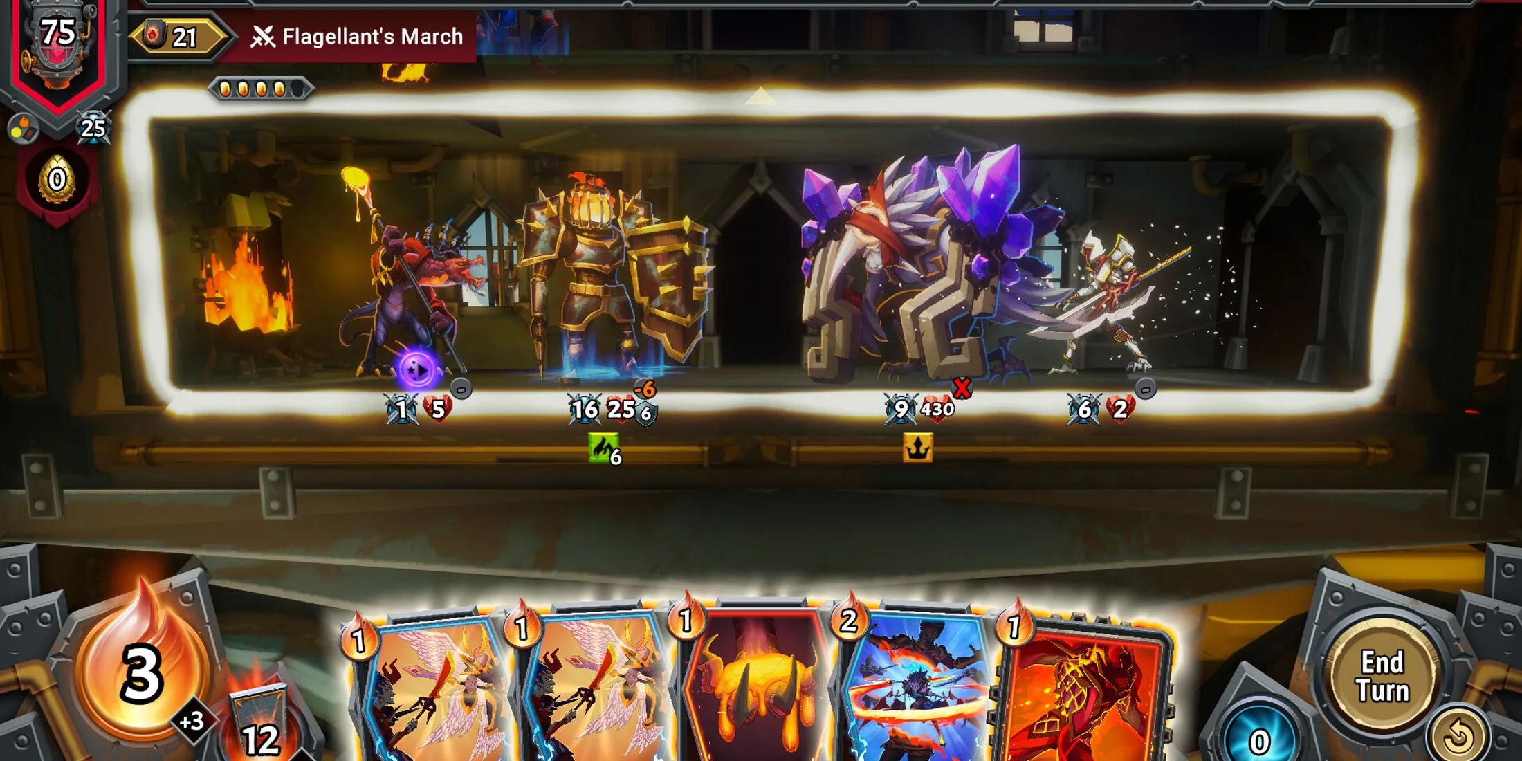 Một khung cảnh gameplay của Monster Train 2