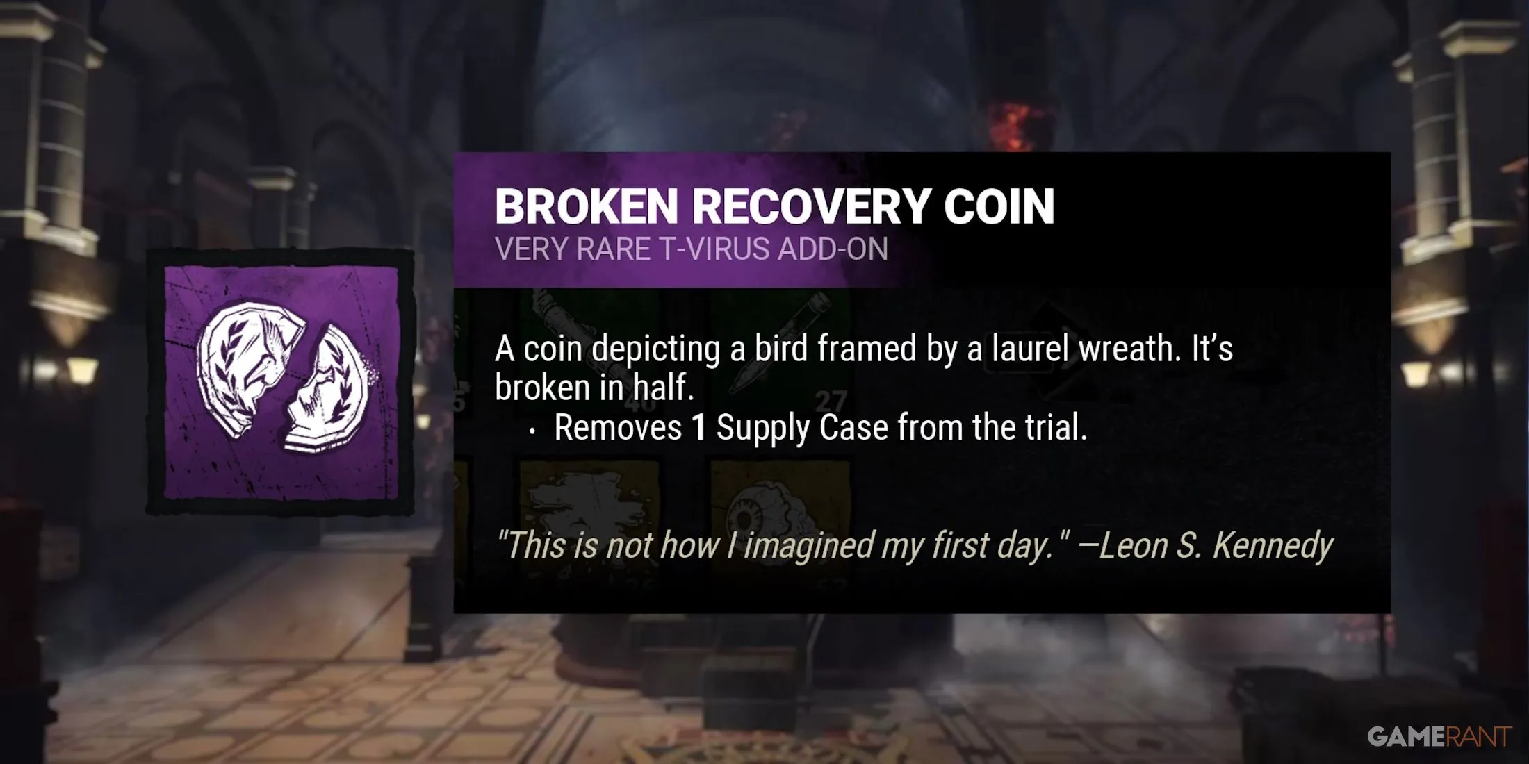 Add-on Broken Recovery Coin của Nemesis trong Dead by Daylight
