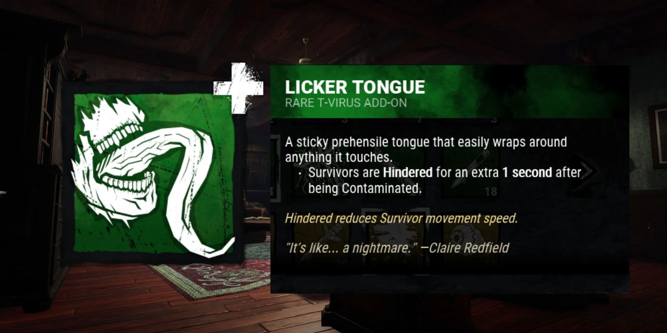 Add-on Licker Tongue của Nemesis trong Dead by Daylight
