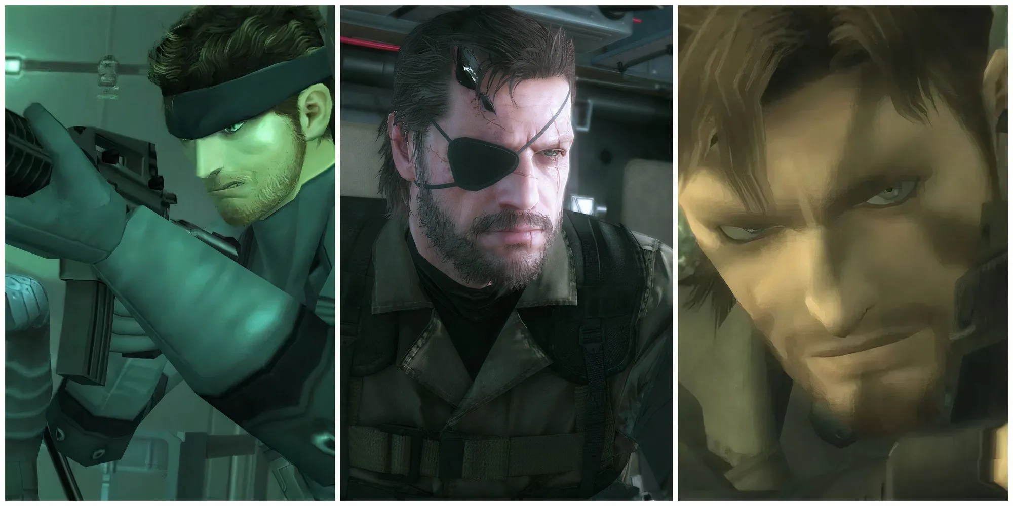 Ba thế hệ Snake huyền thoại của vũ trụ Metal Gear Solid.