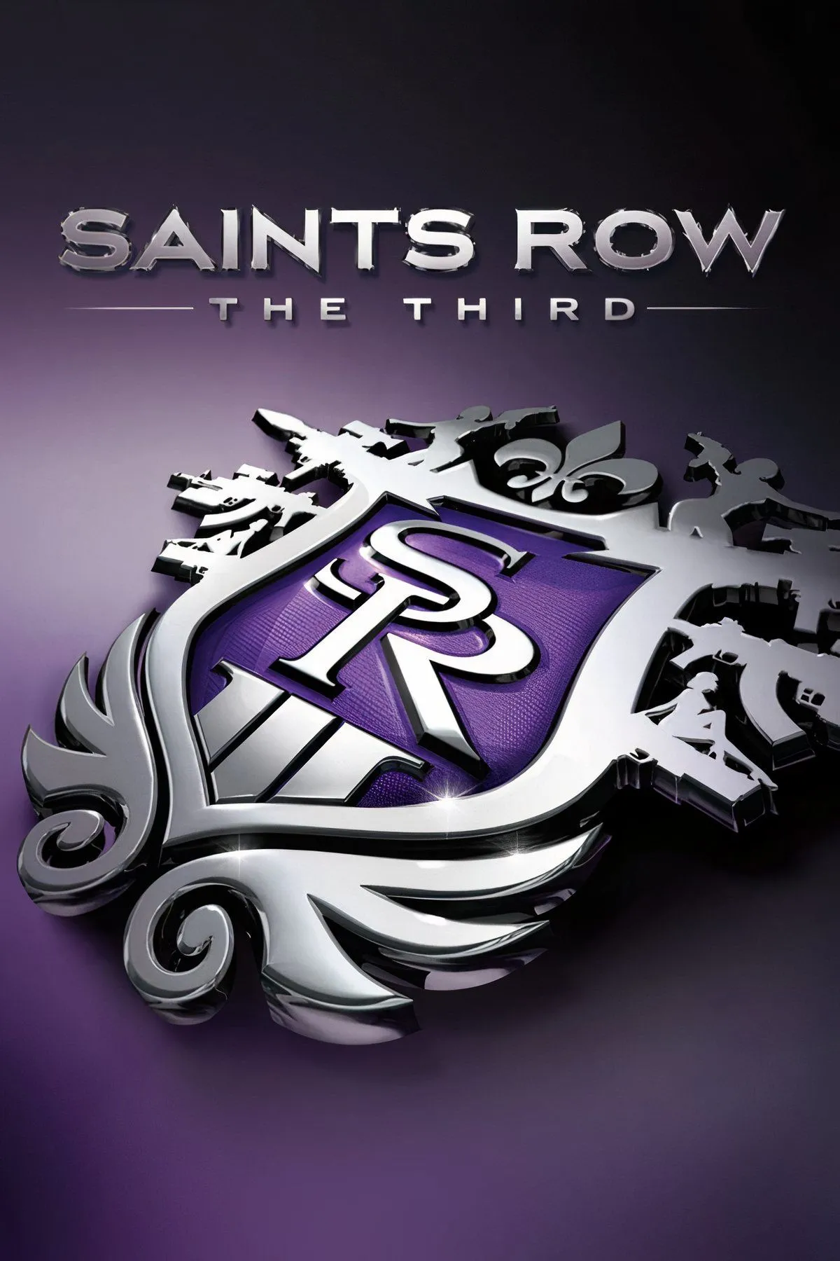 Bìa game Saints Row 3 với dàn nhân vật quái dị và phong cách hài hước