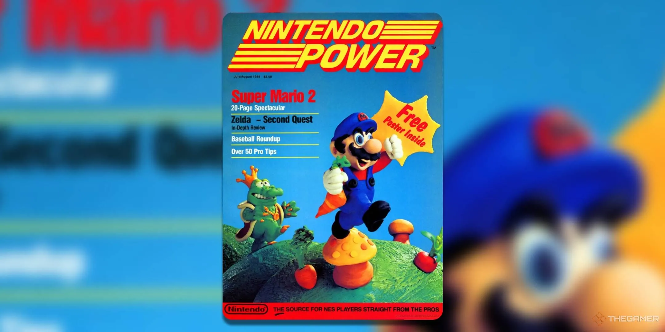 Bìa số đầu tiên của tạp chí Nintendo Power (Volume 1), với Mario và Wart.