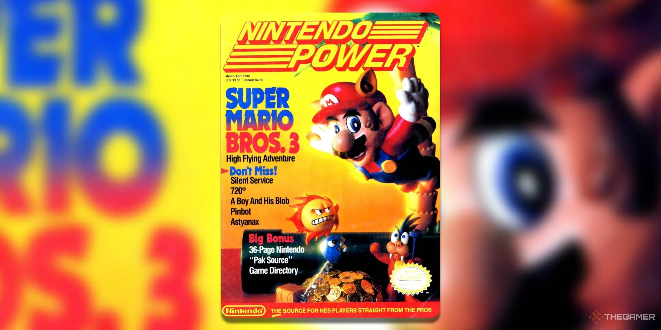 Bìa tạp chí Nintendo Power số 11, giới thiệu Super Mario Bros 3 huyền thoại trên NES.