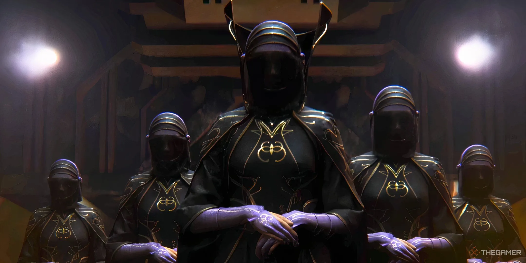 Các nữ tu Bene Gesserit trùm khăn đen trong Dune Awakening