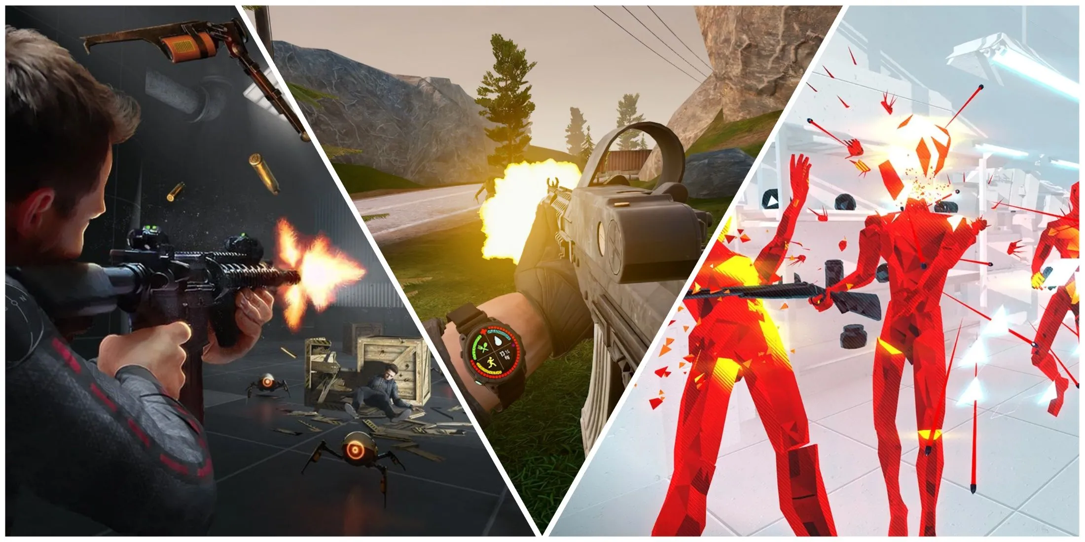 Các tựa game VR bắn súng đỉnh cao như Boneworks và Superhot trên PCVR