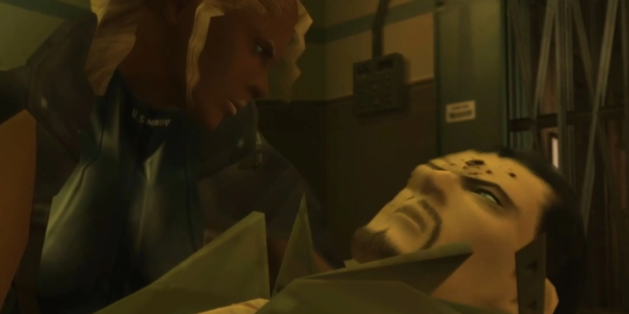 Cảnh Fortune cầm Vamp trong Metal Gear Solid 2: Sons of Liberty