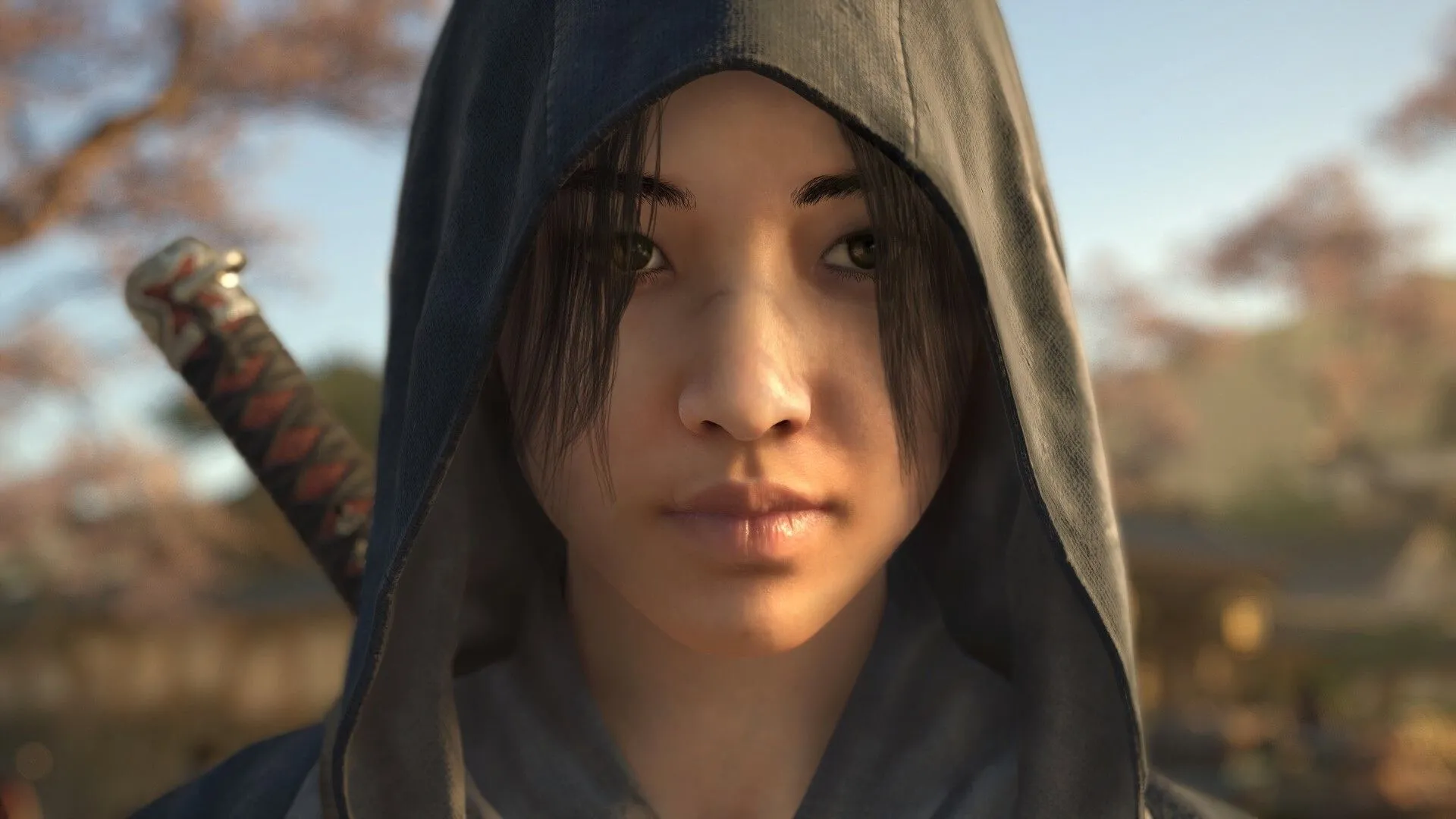 Cảnh Naoe và Yasuke cùng đứng nhìn ra khung cảnh Nhật Bản rộng lớn trong Assassin's Creed Shadows