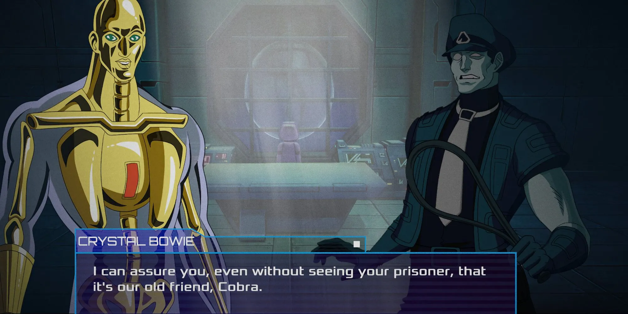 Cobra đối đầu với Crystal Bowie trong game Space Adventure Cobra The Awakening
