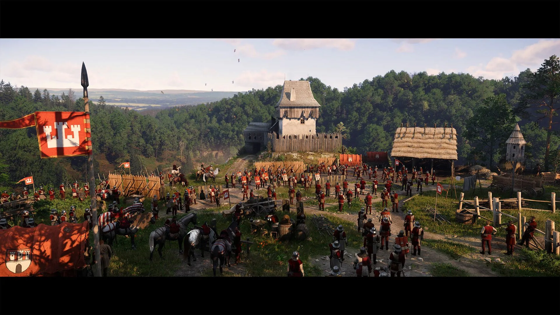 Henry đang cưỡi ngựa khám phá cảnh quan rộng lớn của Kingdom Come: Deliverance 2, mang đến trải nghiệm nhập vai tự do