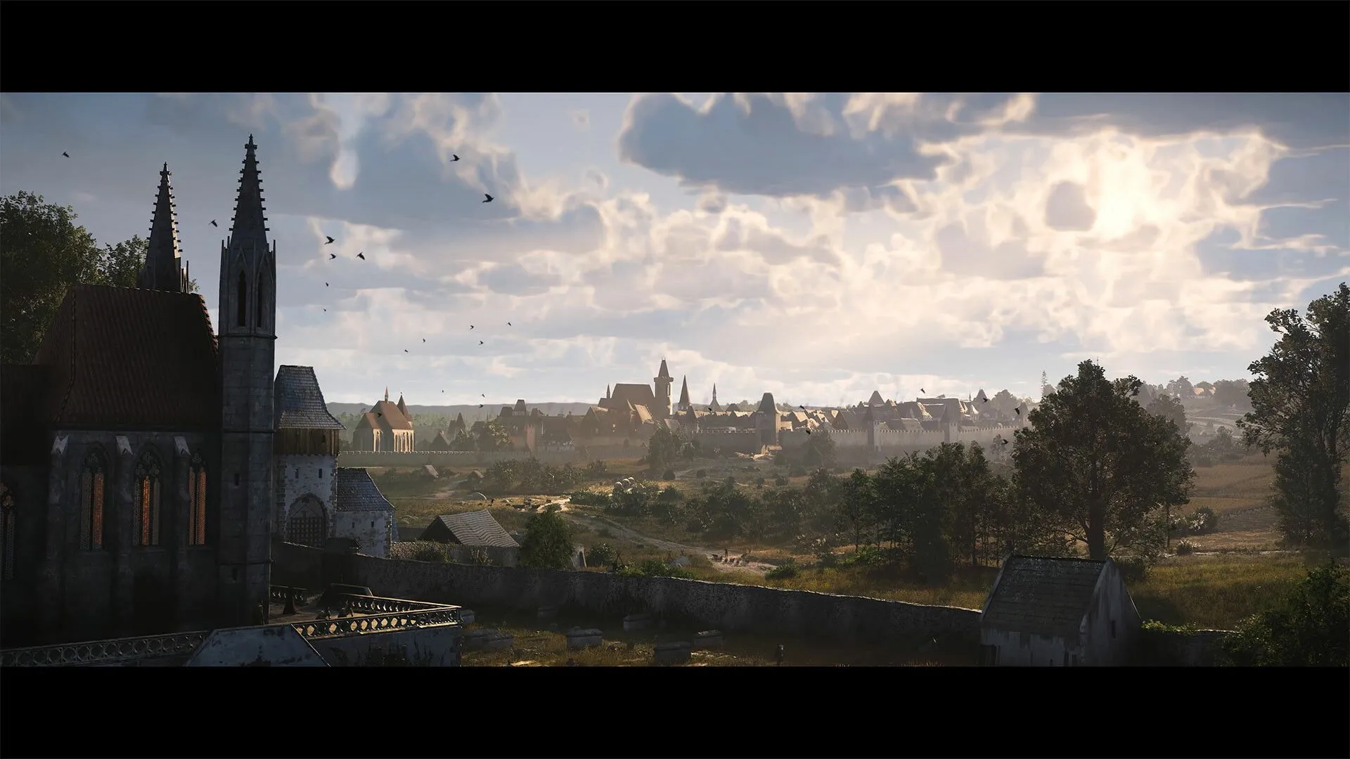 Henry (nhân vật chính) trong trang bị hiệp sĩ đầy đủ trong Kingdom Come: Deliverance 2, sẵn sàng cho cuộc phiêu lưu