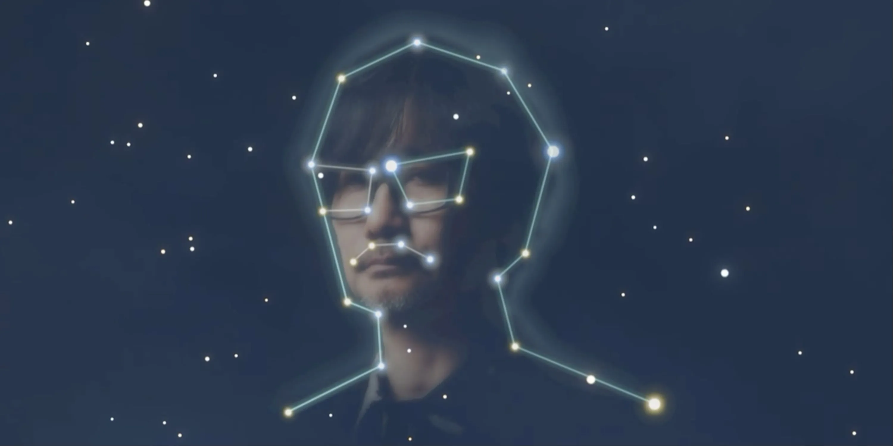 Hideo Kojima hóa thân thành chòm sao trên bầu trời đêm trong Death Stranding 2 On the Beach.