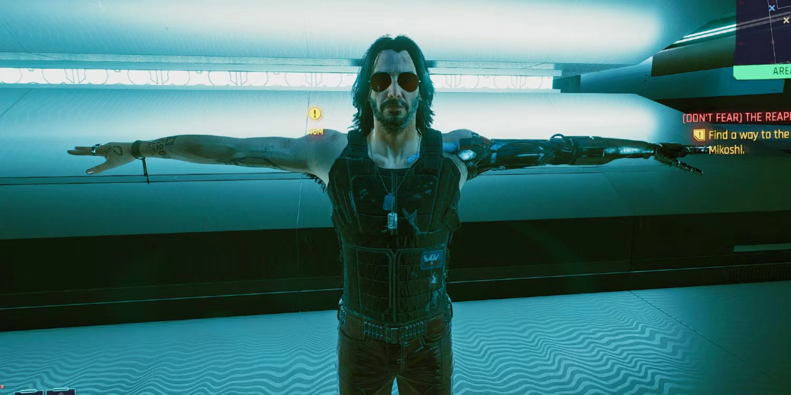 Johnny Silverhand (Keanu Reeves) trong Cyberpunk 2077, một nhân vật biểu tượng và có tầm ảnh hưởng lớn đến cốt truyện