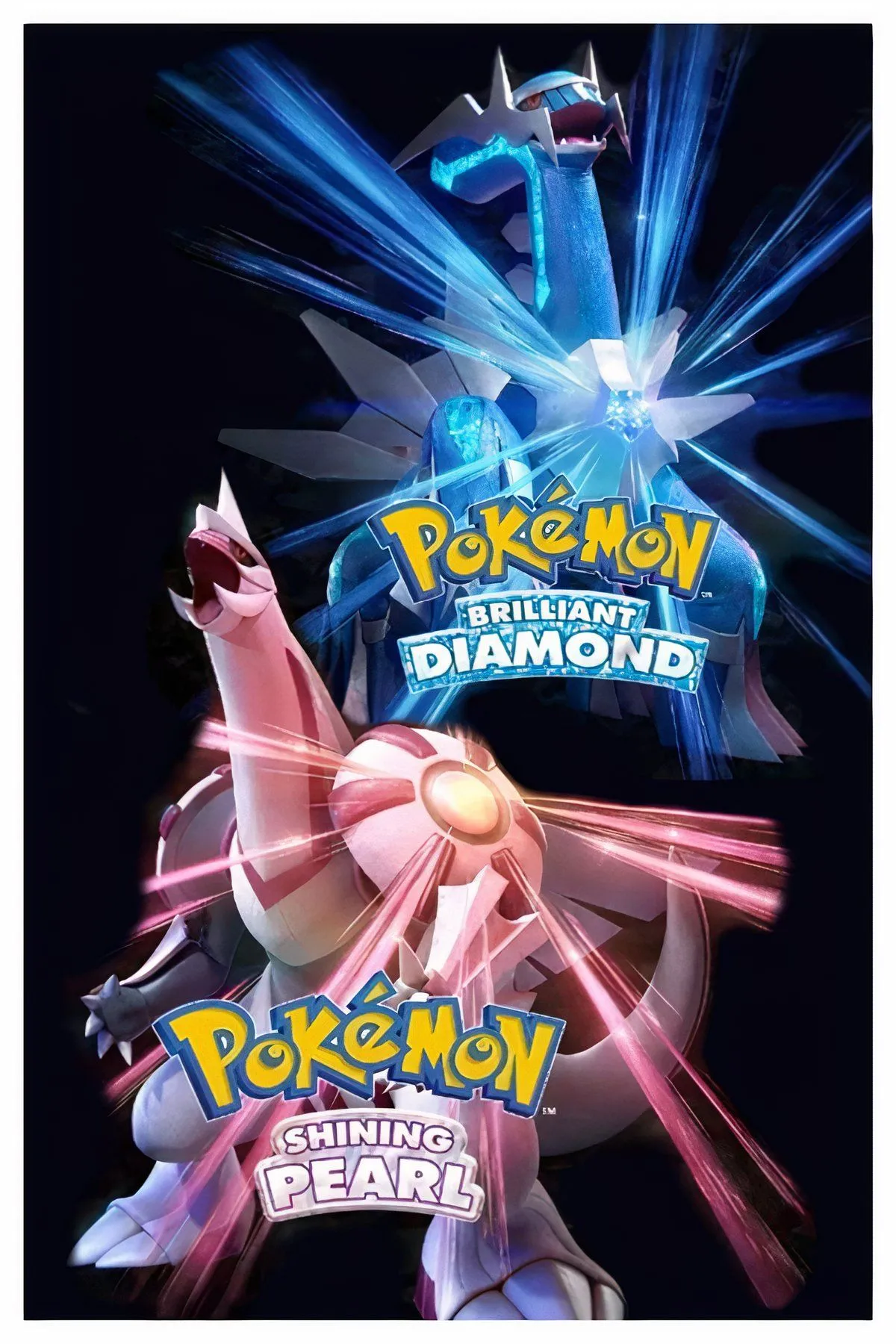 Mixcollage ảnh chụp màn hình game Pokémon Brilliant Diamond &amp; Shining Pearl, thể hiện đồ họa và nhân vật trong game RPG phiêu lưu