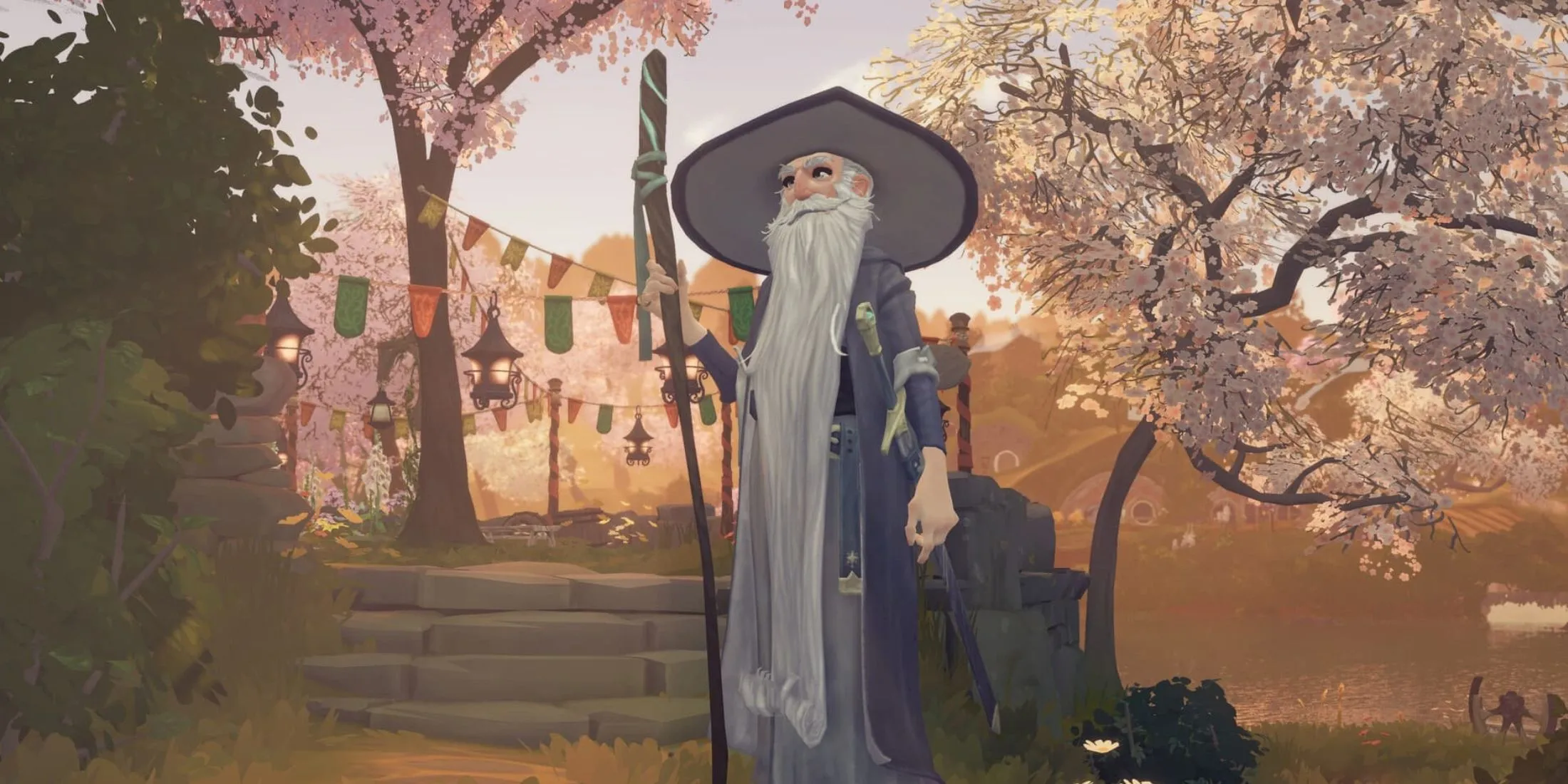 Phù thủy Gandalf xuất hiện trong Tales of the Shire, tượng trưng cho những tin tức hoặc sự kiện bất ngờ trong thế giới Hobbiton.