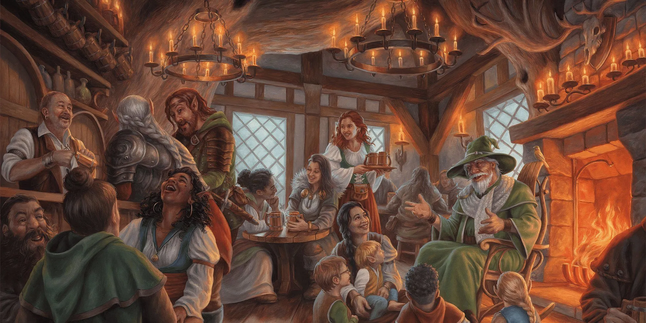 Quán rượu Dragonlance, một điểm hẹn quen thuộc để các phiêu lưu gia tìm kiếm nhiệm vụ trong Dungeons &amp; Dragons.