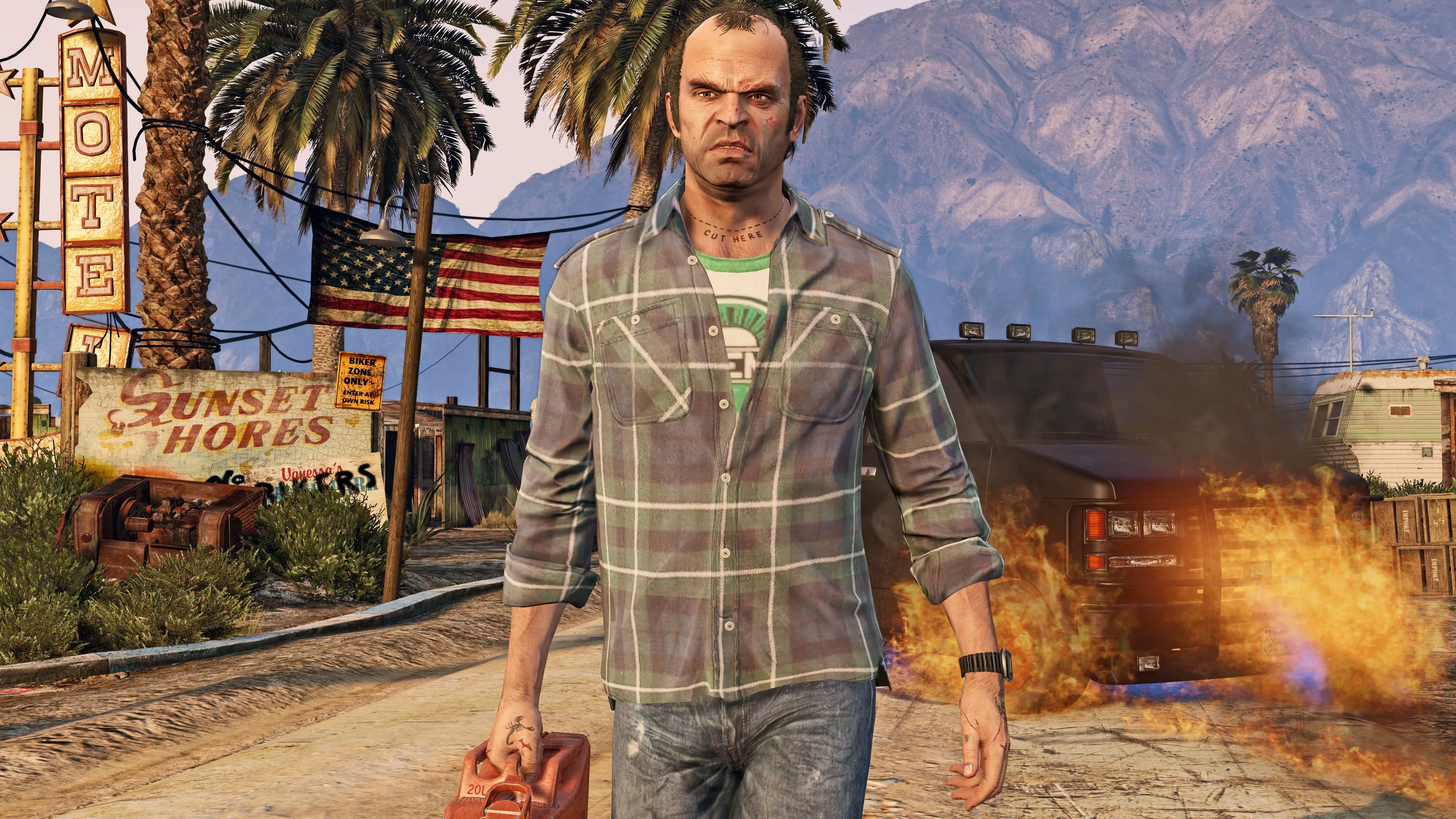 Quang cảnh Los Santos về đêm trong GTA 5, với ánh đèn đường lung linh và bầu không khí sôi động của thành phố.
