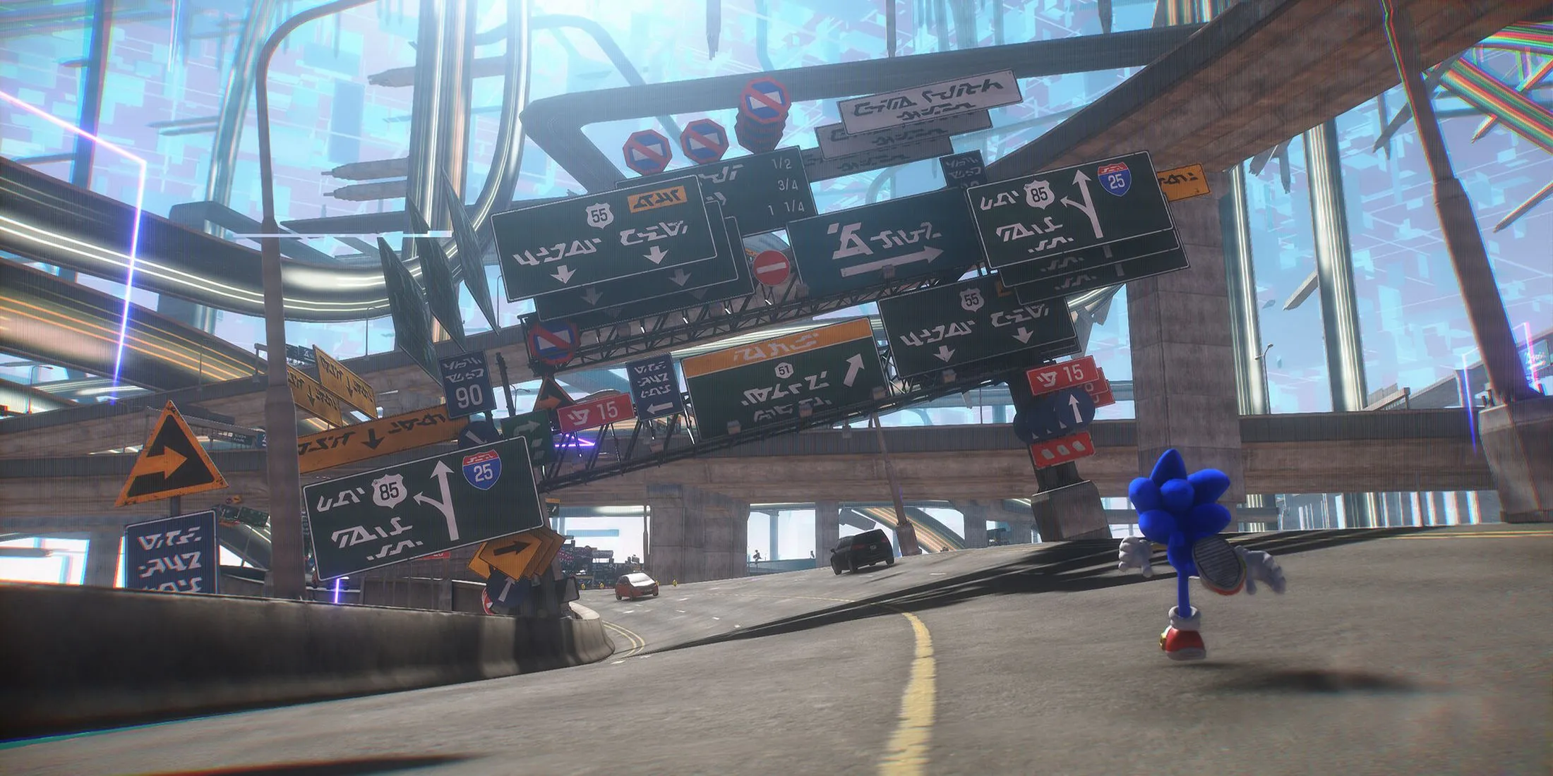 Sonic chạy trên đường phố cyberpunk đầy ấn tượng trong Sonic Frontiers