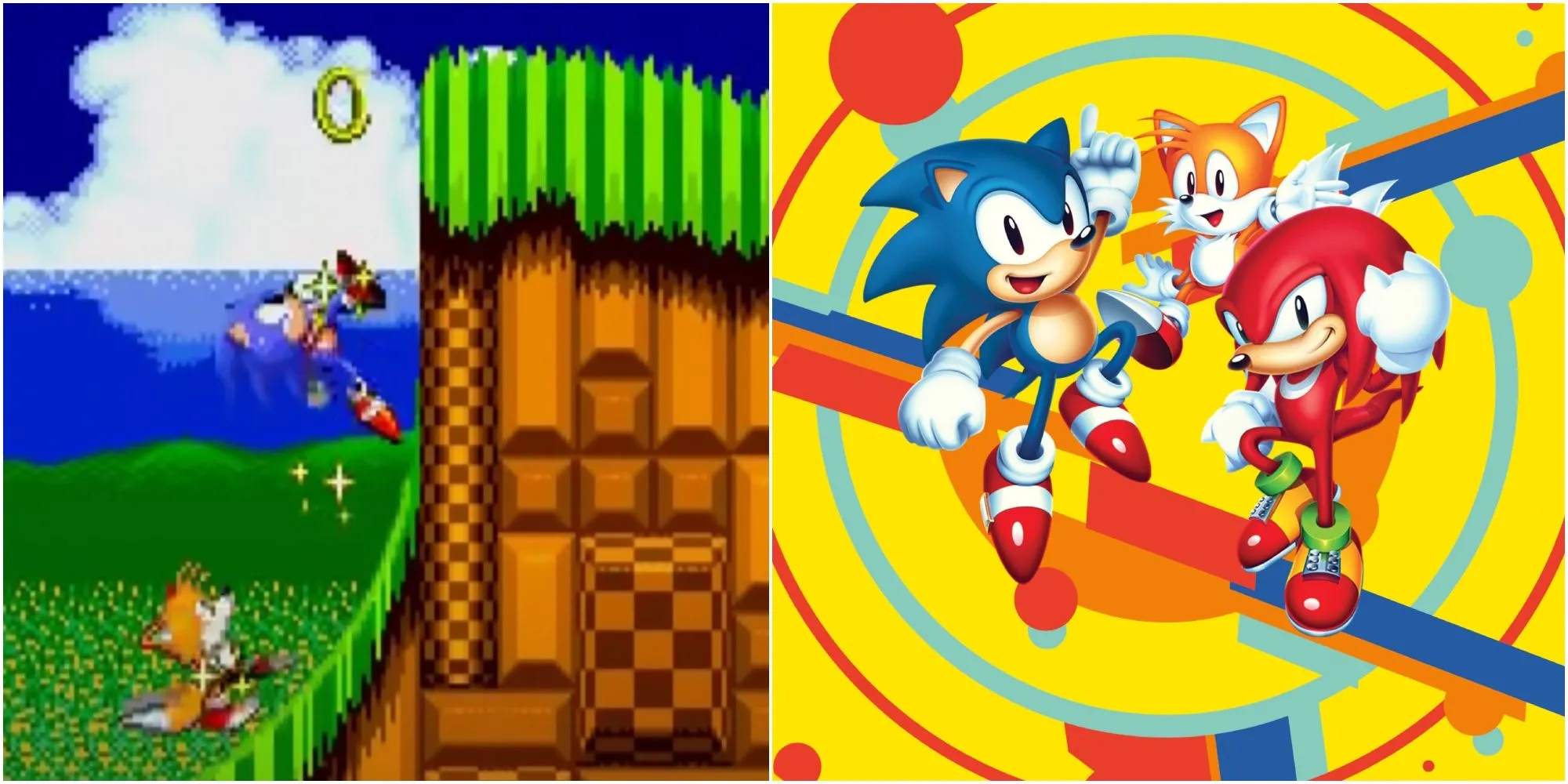 Sonic, Tails và Knuckles cùng nhau hành động trong game Sonic