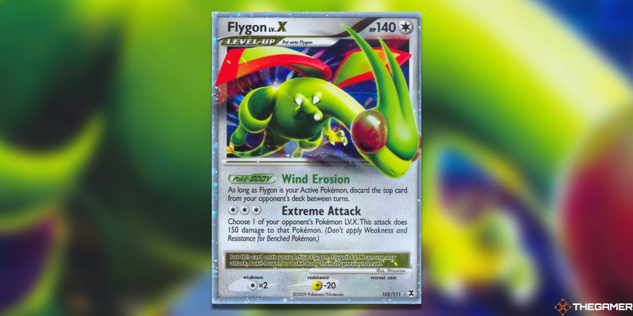 Thẻ bài Pokemon TCG Flygon LV. X từ bộ Rising Rivals
