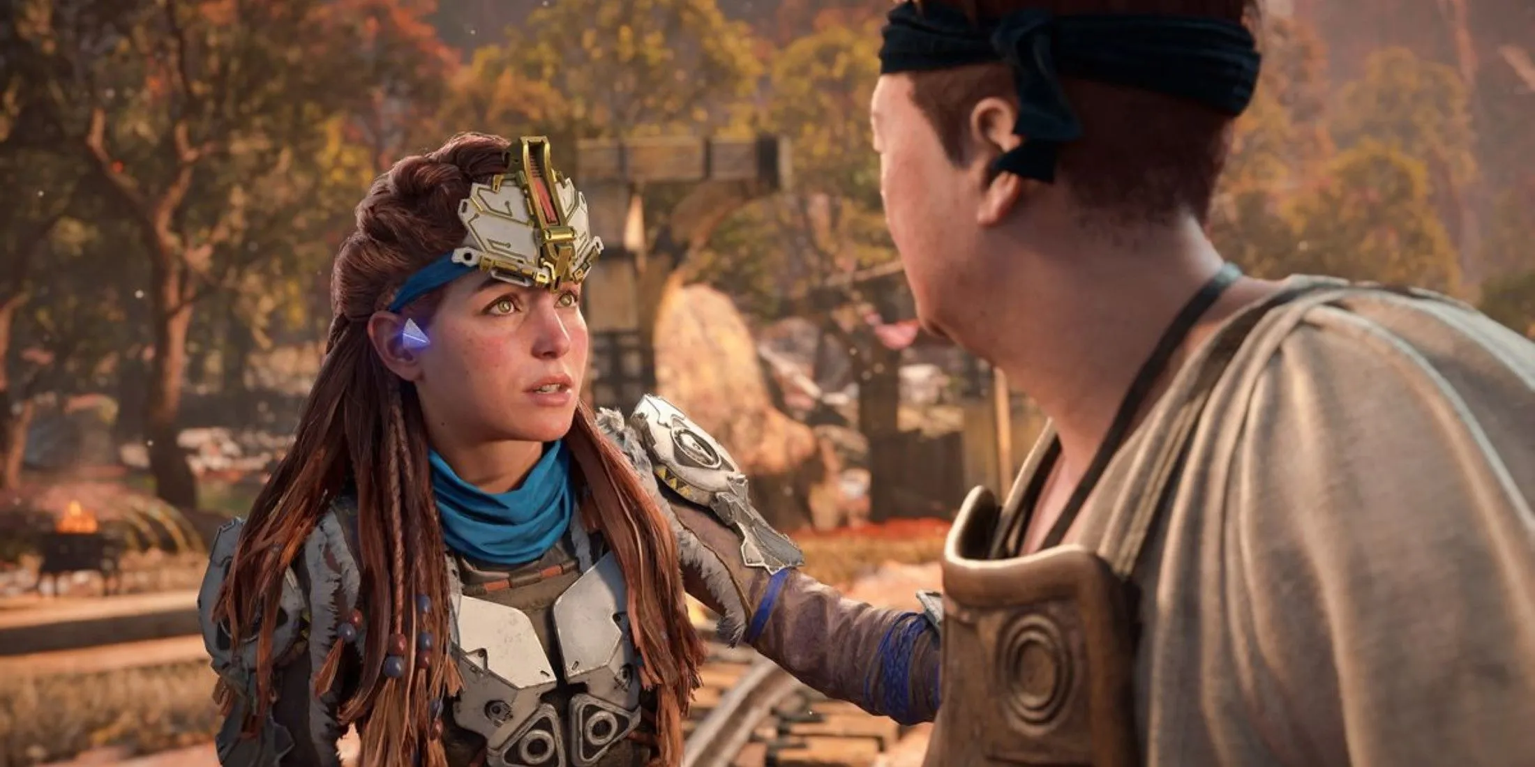 Aloy trong một nhiệm vụ phụ tại Horizon Forbidden West, thể hiện sự đa dạng gameplay.