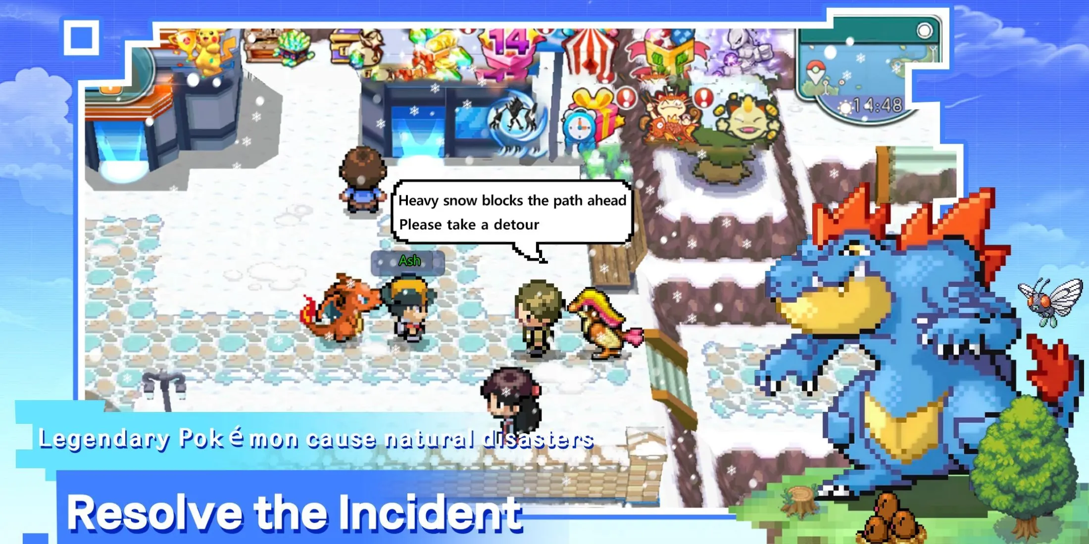 Đội hình Pokémon hùng mạnh trong Pocket Pixel, thể hiện sức mạnh sau khi nhập code nhận quà