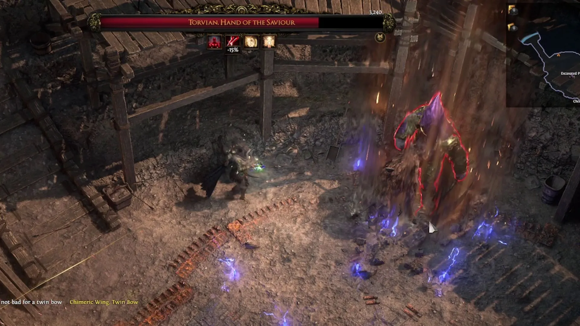 Đứng gần rìa đấu trường Torvian Path of Exile 2
