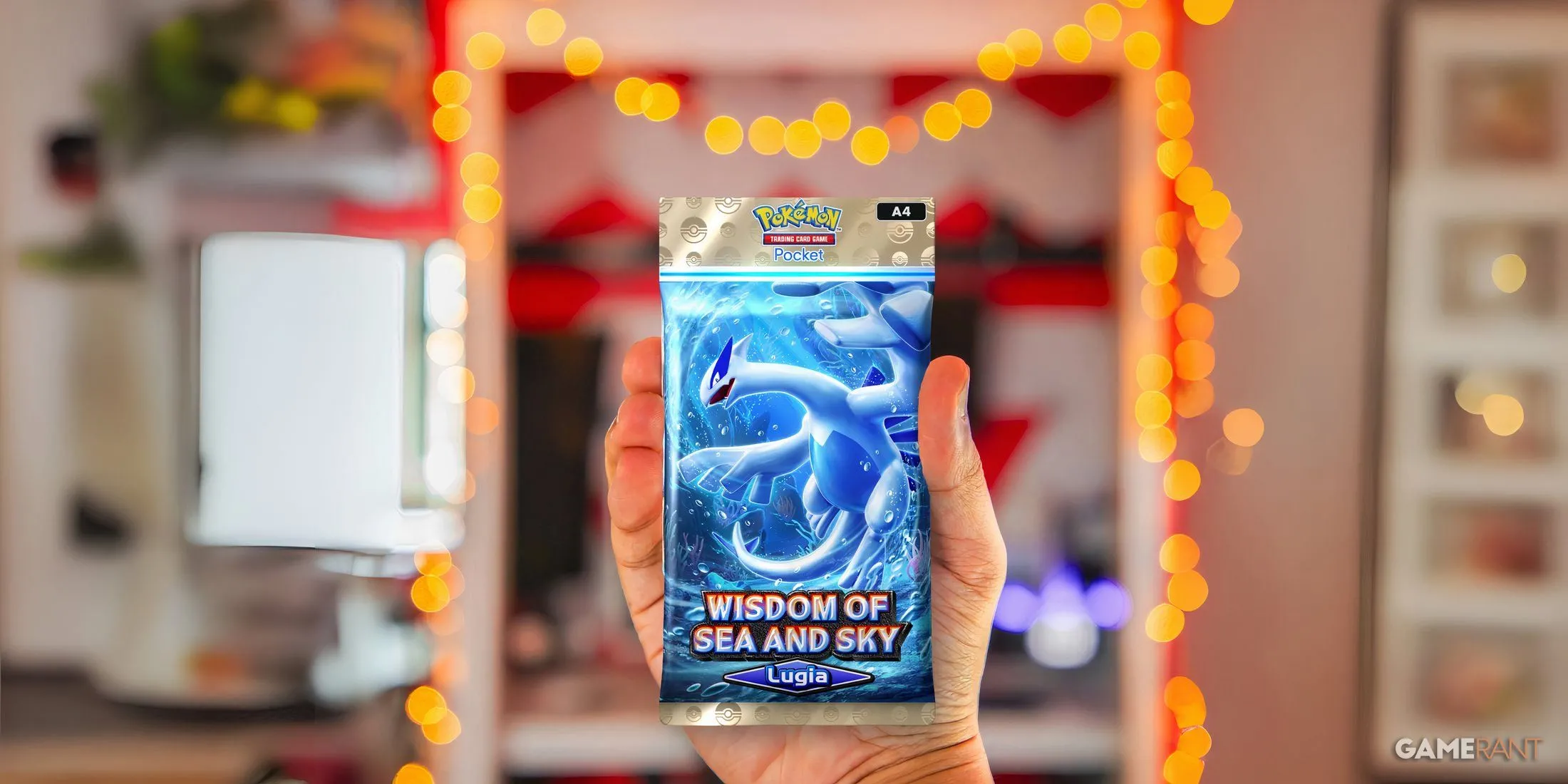 Game thủ đang mở gói booster pack mới &quot;Wisdom of Sea and Sky&quot; trong Pokemon TCG Pocket