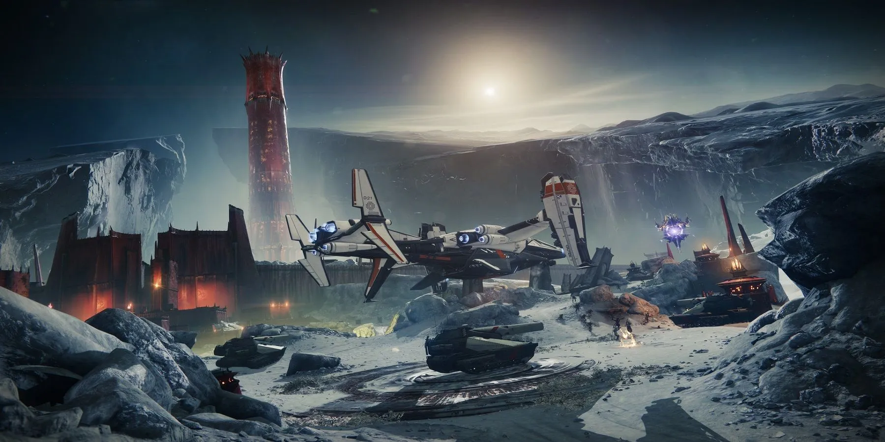 Một người chơi Destiny 2 trên mặt trăng