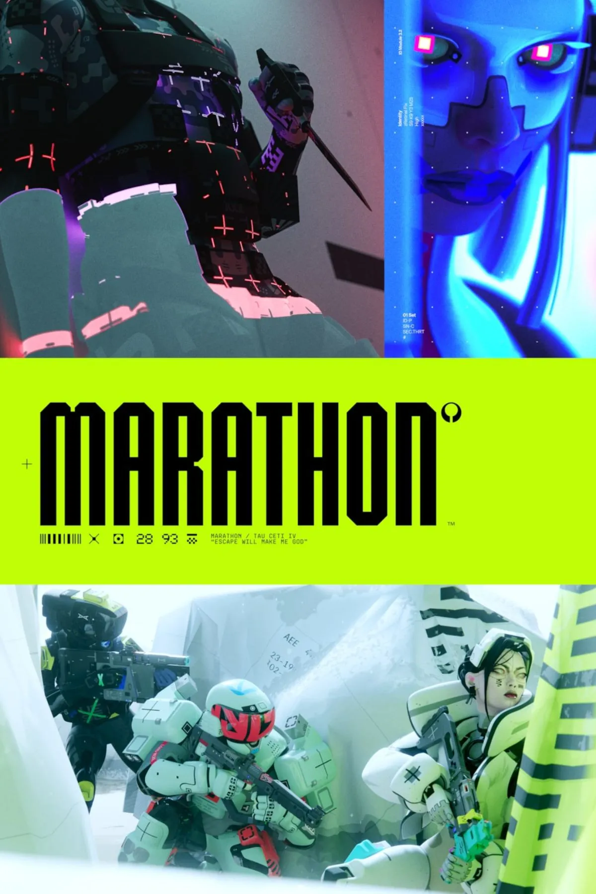 Ảnh cover art Marathon với phong cách sci-fi